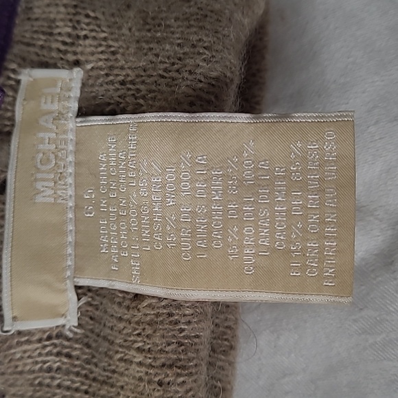 Lthr Gloves - cashmere/wool lining - Picture 7 of 9